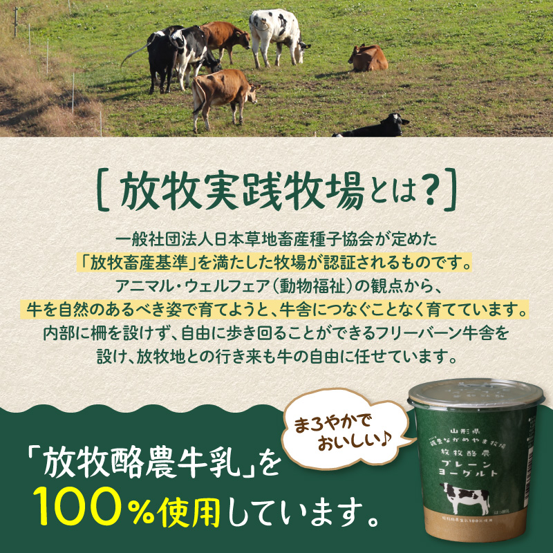 奥羽のむヨーグルト750ml × 1本と放牧酪農プレーン405g × 2個セット ka001-007m-004【奥羽乳業株式会社】（山形県 河北町 乳製品）