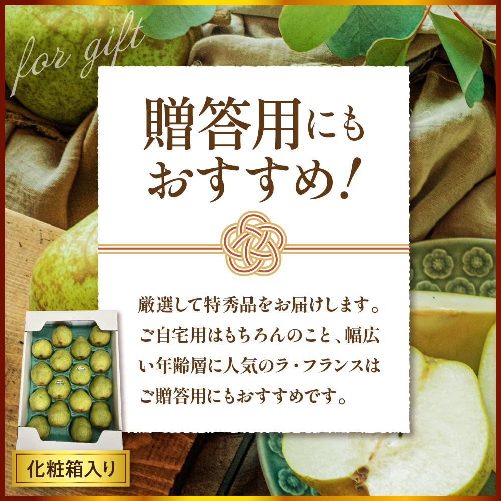 【令和8年産】食べ頃がわかる！ 洋梨「ラ・フランス」 特秀 約5kg 山形県河北町産 【河北町観光物産協会】　ka002-003-r8