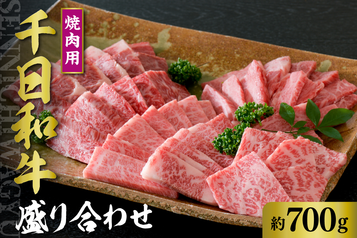 千日和牛焼肉用盛り合わせ 約700g（山形牛）