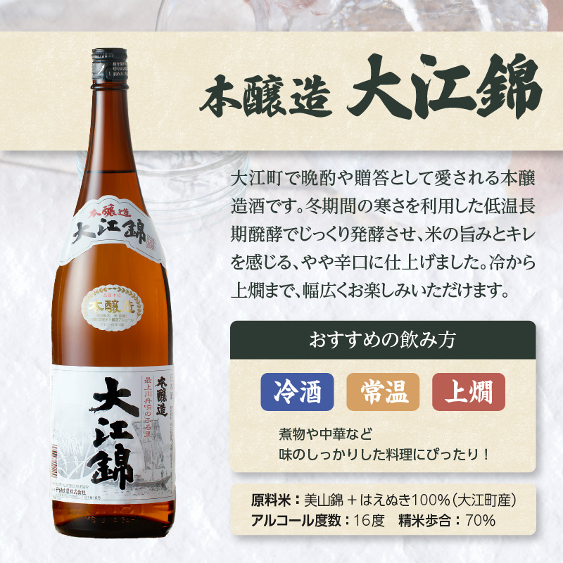 日本酒 大江錦本醸造1升