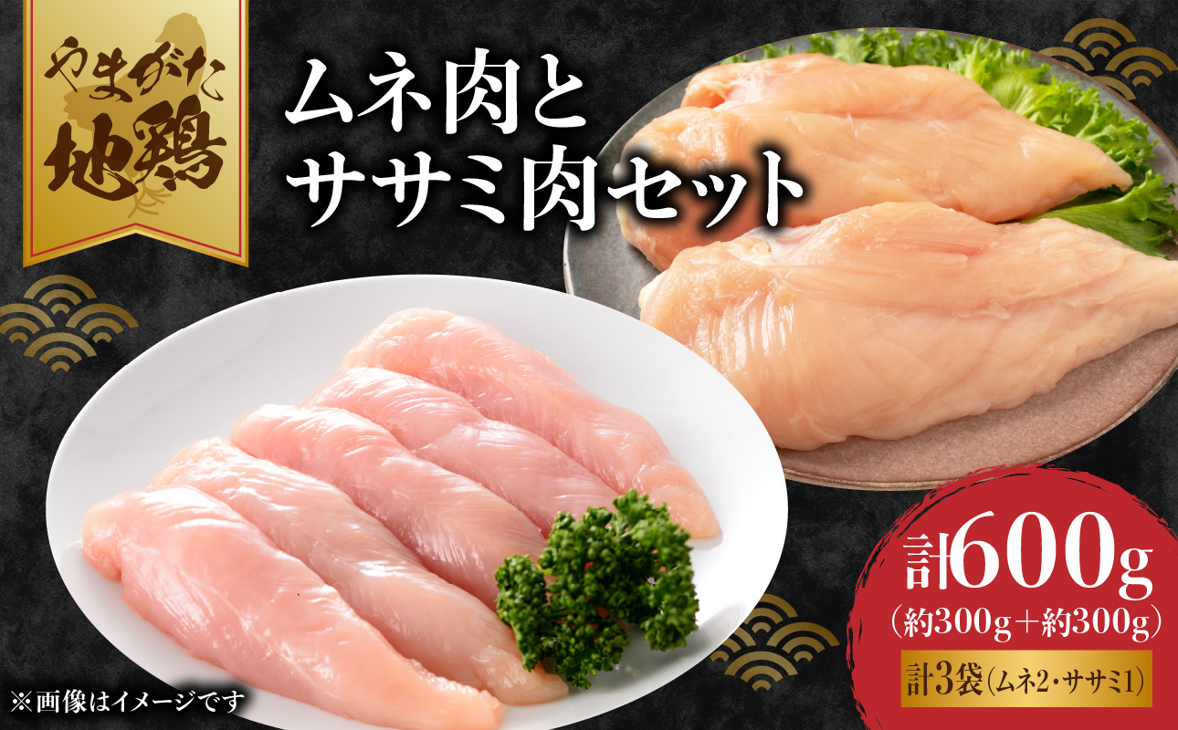 やまがた地鶏 「ムネ肉とササミ肉」セット