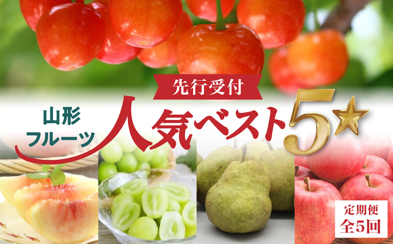 060-T13《先行受付》山形フルーツ人気ベスト５★【定期便全5回】