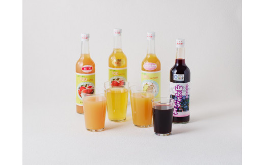 大江の恵 果実の森4種ジュース(各500ml山ブドウ・ラフランス・フジ紅玉）