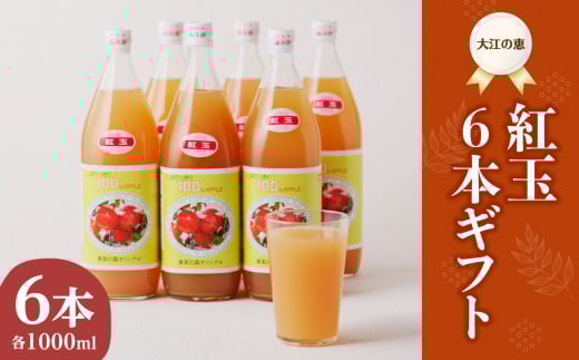 大江の恵 昔なつかしのすっきり紅玉6本ギフト