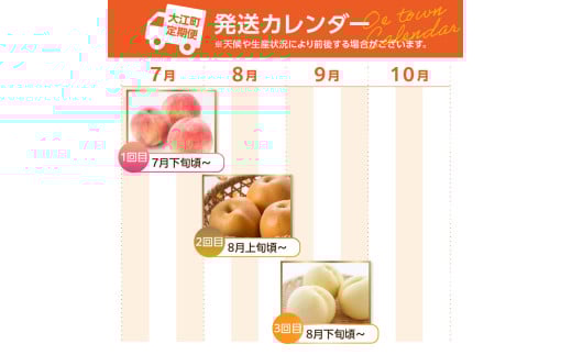 ≪先行受付≫【2026年度発送】 桃と梨好きの満足定期便【定期便全3回】