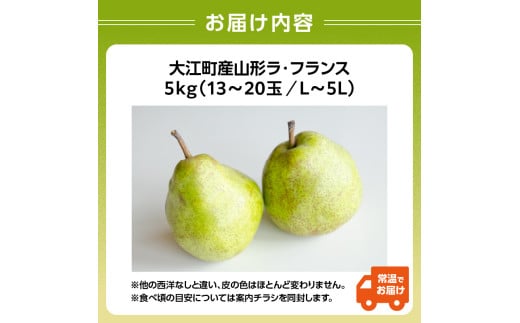 《先行受付》大江町産 山形ラフランス 5kg 13～20玉 L～5L【2026年11月中旬頃～発送予定】