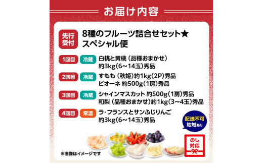  ≪先行受付≫【2026度年発送】8種のフルーツ詰合せセット★スペシャル便【定期便全４回】