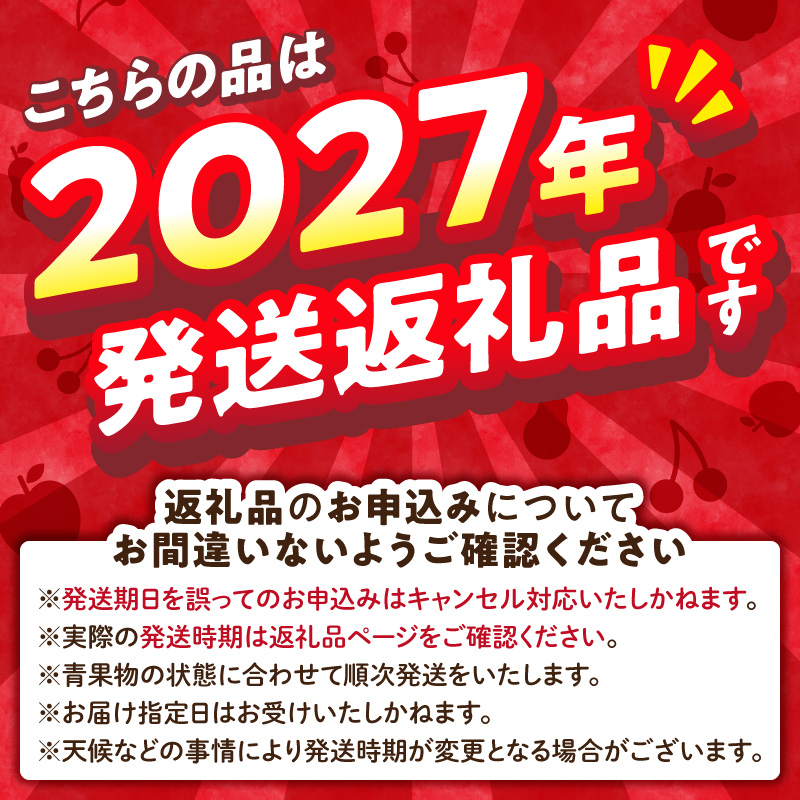 《先行受付》【2027年1月発送予定】 サンふじ約5kg・秀品【大江町産・山形りんご・大地農産】