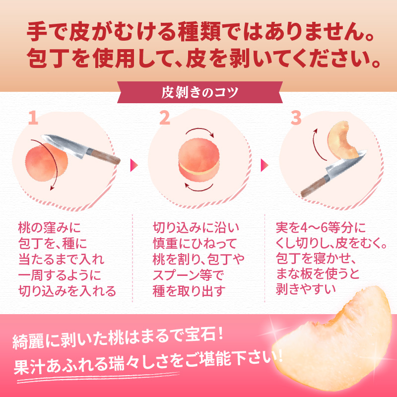 《先行受付》品種おまかせ 白桃 約5kg【丸秀以上】 （18～25玉）【2026年8月上旬頃～発送予定】