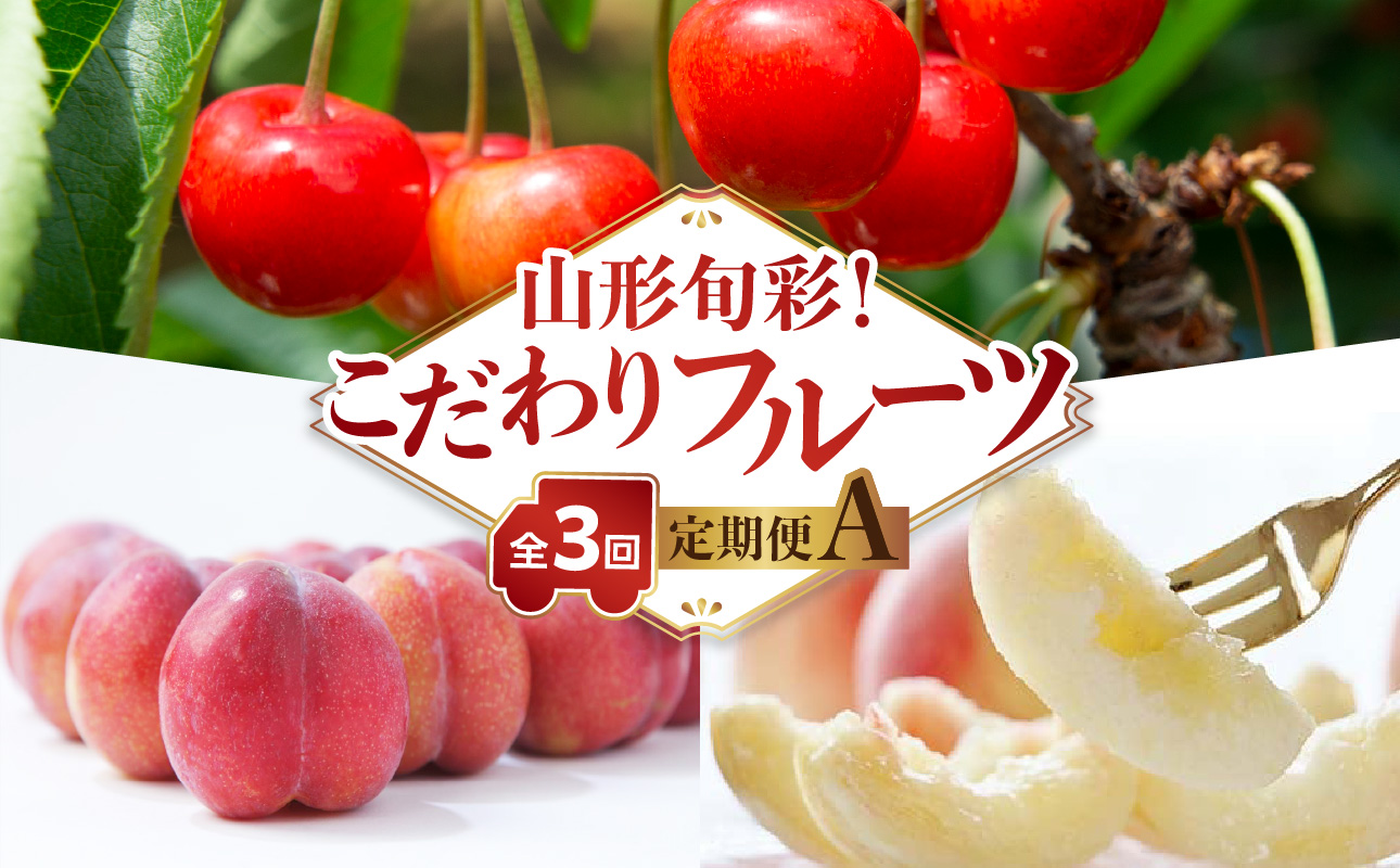 《先行受付》【発送月固定】山形旬彩！こだわりフルーツ定期便全３回Ａ