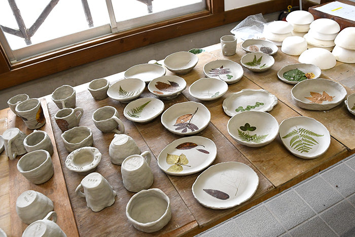 カムロ窯クラック粉引ぐい呑セット