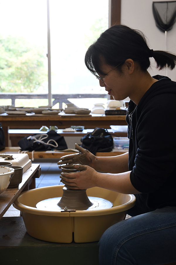 カムロ窯クラック粉引ぐい呑セット
