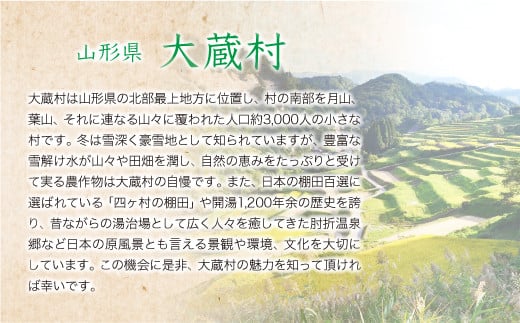 ＜令和6年産米＞令和7年2月中旬発送　雪若丸 【玄米】 15kg （15kg×1袋） 大蔵村