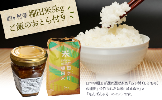四ヶ村産棚田米5㎏ご飯のおとも付き