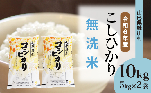 ＜令和6年産米＞令和7年1月上旬発送　コシヒカリ 【無洗米】 10kg （5kg×2袋） 鮭川村