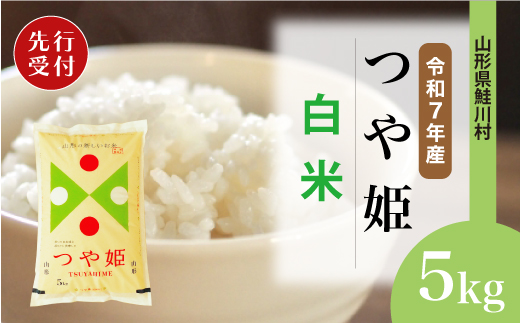 ＜令和7年産米先行受付＞ 令和8年1月下旬発送　特別栽培米 つや姫 【白米】 5kg （5kg×1袋） 鮭川村
