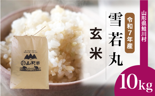 ＜令和7年産米＞ 令和8年5月上旬発送　雪若丸 【玄米】 10kg （10kg×1袋） 鮭川村