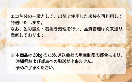 ◇数量限定◇ 令和8年7月中旬発送 ＜令和7年産＞ 雪若丸 【玄米】 30kg （30kg×1袋） 沖縄県・離島配送不可　鮭川村