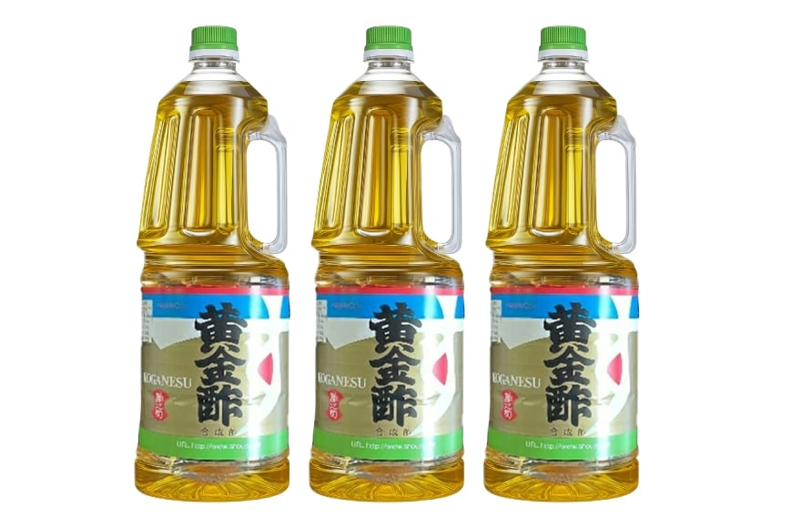 酢 《ヤマイチ醤油》黄金酢 1.8L 3本セットやさしい香りのお酢 【木村醤油店】 [小田部商店 山形県 高畠町 tk06ayt180011] 調味料 お酢