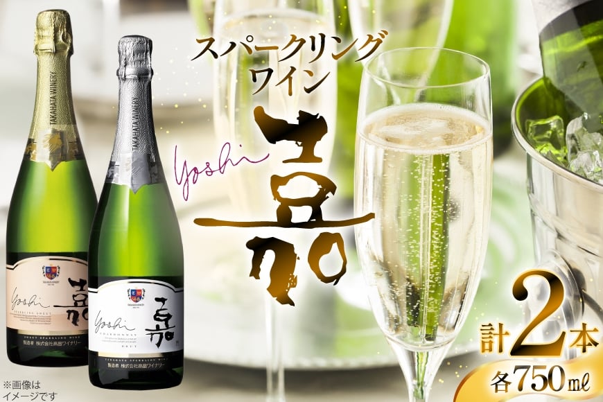 スパークリング 嘉 スパークリングワイン 辛口&甘口 白セット 750ml 2本 [小田部商店 山形県 高畠町 tk06ayt180032] 辛口 甘口 ワイン お酒 酒