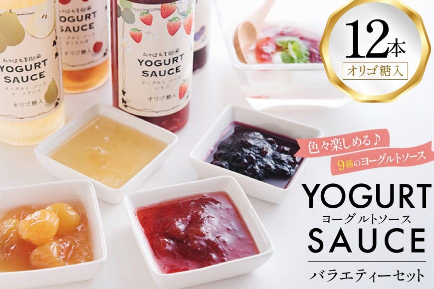ヨーグルト ソース バラエティー 12本 セット [たかはた果樹園 山形県 高畠町 tk06ays650018] 詰め合わせ フルーツ ブルーベリー 梨 さくらんぼ いちご マンゴー グレープフルーツ キウイ みかん カシス 食べ比べ