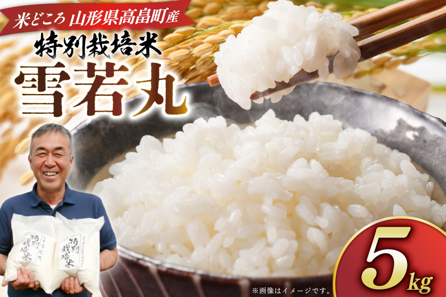米 令和8年度産 特別栽培米 雪若丸 5kg [渡部ファーム 山形県 高畠町 tk06ays810028] お米 白米 精米 ごはん ご飯 ブランド米