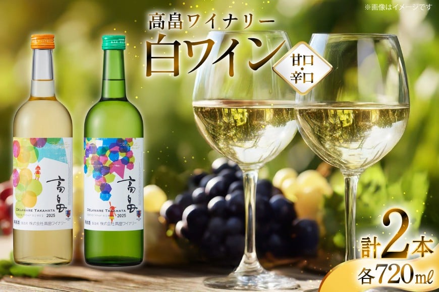 白 ワイン 高畠ワイナリー 辛口 甘口 ワイン 720ml 2本 [小田部商店 山形県 高畠町 tk06ayt180156] 白ワイン 飲み比べ デラウェア お酒 酒