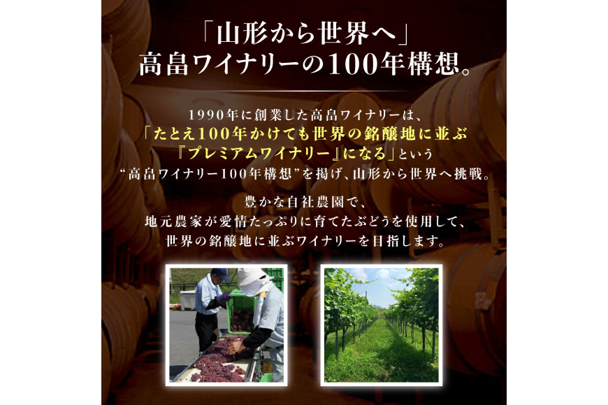 ワイン 3回 定期便 高畠バリック メルロー＆カベルネ・ソーヴィニヨン 750ml 1本 計3本 [高畠ワイナリー 山形県 高畠町 tk06ays730126] 赤 赤ワイン 辛口 お酒 酒 プレゼント
