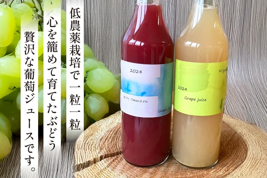 ぶどう ジュース 2種 （赤・白） 各500ml [大野農園 Rapporti 山形県 高畠町 tk06ayt050007] セット 2本 フルーツジュース 葡萄 ブドウ グレープ グレープジュース 飲み比べ 無添加