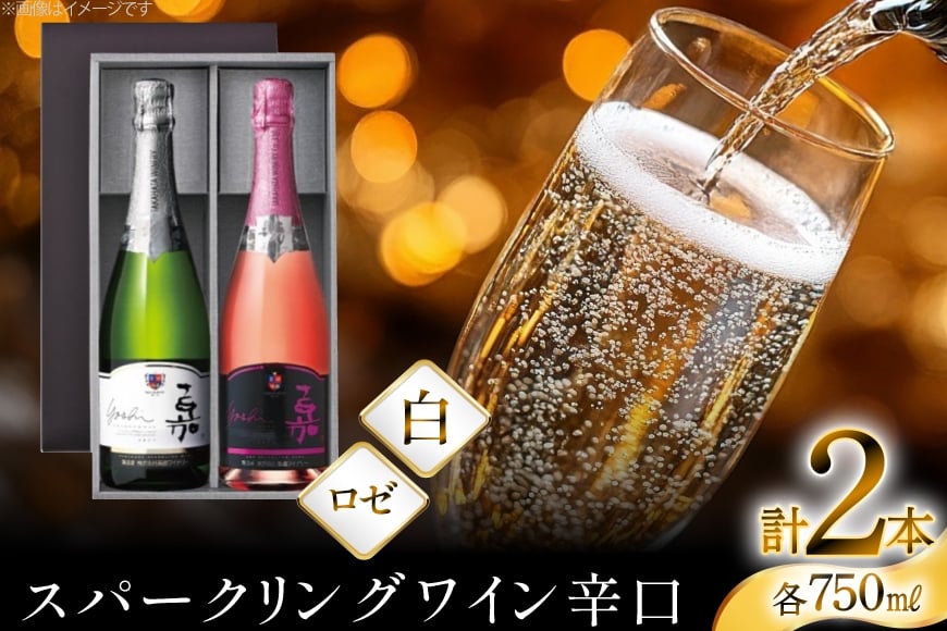 スパークリング 嘉 スパークリングワイン 白 ロゼ 各750ml 計2本 [小田部商店 山形県 高畠町 tk06ayt180033] 辛口