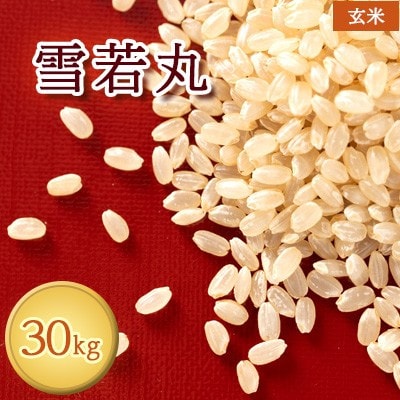 【令和7年産】雪若丸　玄米30kg【1686967】