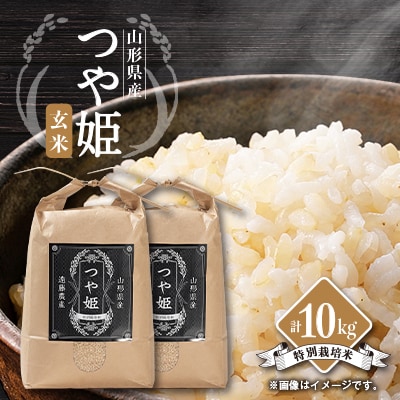 山形県川西町産　つや姫　玄米10kg【1462400】