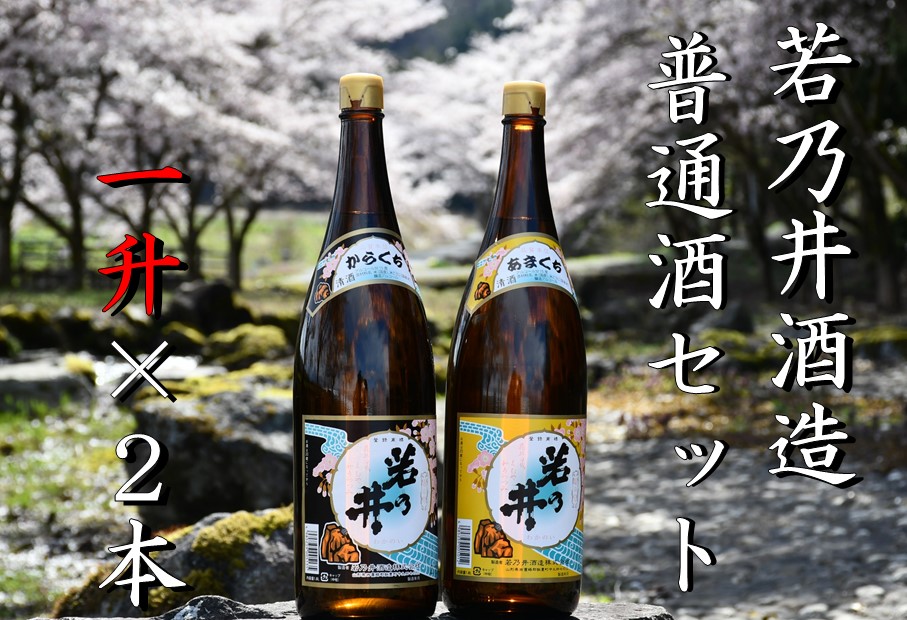 若乃井 日本酒 一升瓶2本セット(あまくち・からくち 一升瓶各1本)