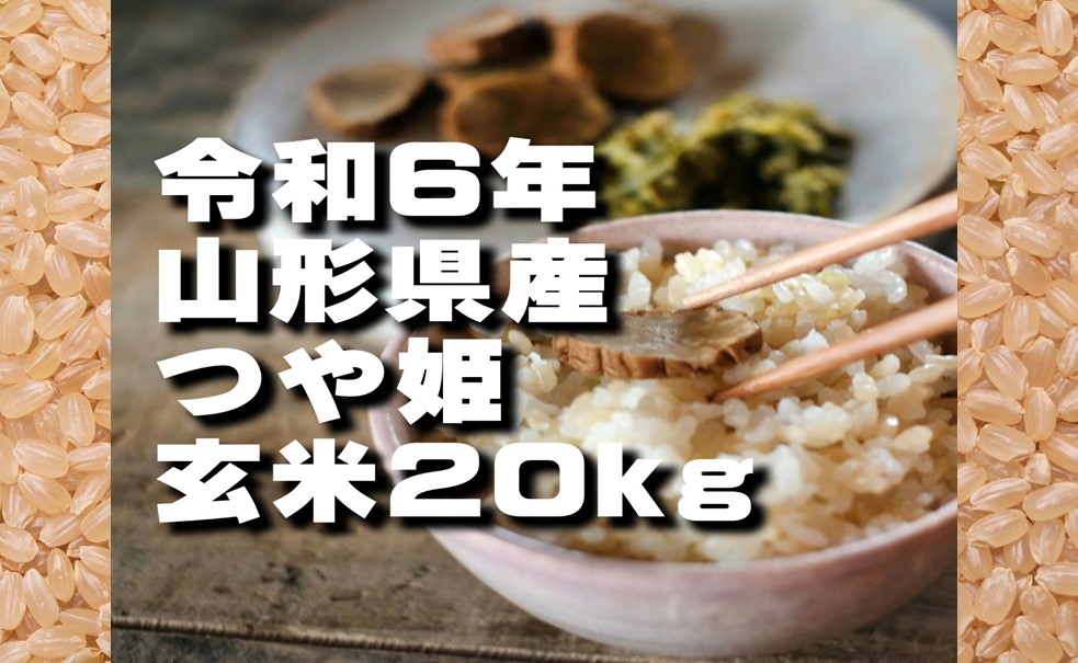 特別栽培米　つや姫　玄米20kg（令和6年山形県飯豊町産） 