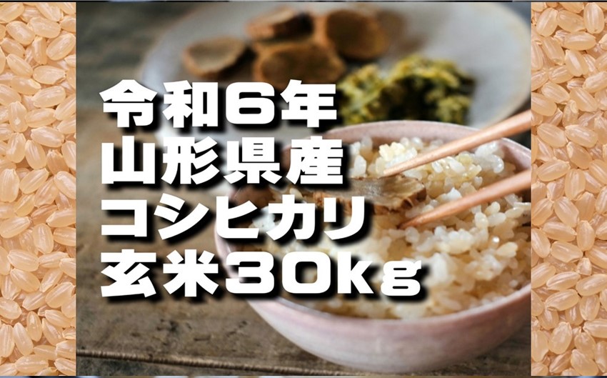 コシヒカリ　玄米30kg（令和6年山形県飯豊町産） 