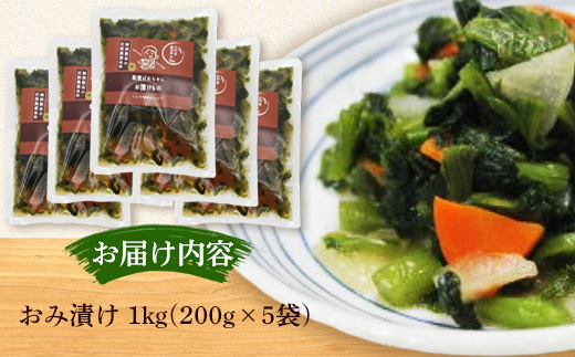 おみ漬け 200g × 5袋(1kg) - 先行受付 予約受付 先行予約 漬物 ご飯のお供 おつまみ 山形名物 おすすめ 送料無料 山形県 飯豊町