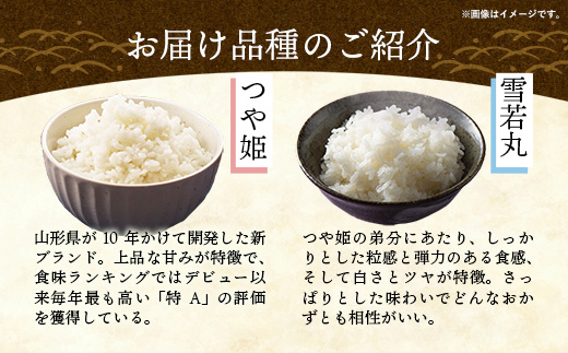 令和7年産 飯豊の幸 山形県ブランド米 銘柄お任せセット 『はえぬき』『雪若丸』『つや姫』『ひとめぼれ』精米 10kg （5kg×2袋）