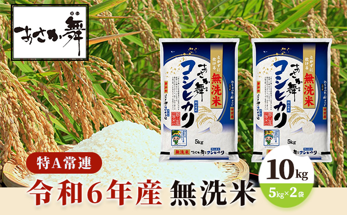 令和6年産 福島県産 あさか舞コシヒカリ 無洗米10kg（5kg×2袋）