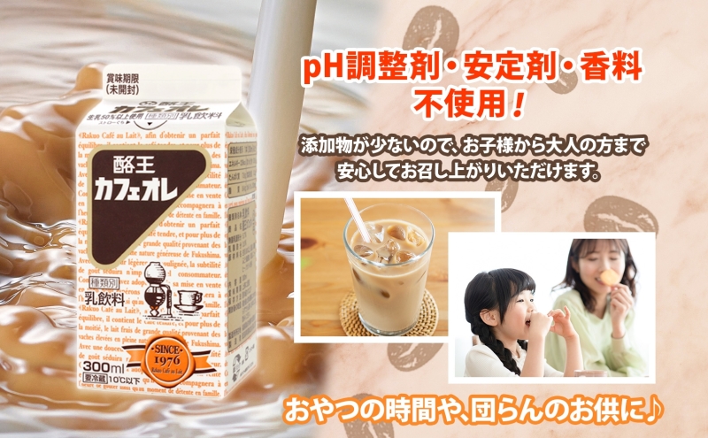 酪王カフェオレ 300ml 9本 郡山 ご当地 ドリンク ミルク コーヒー カフェオレ 生乳 飲料 パック飲料 乳飲料 安全 人気 カフェ おやつ 軽食 ソウルフード 名物 COFFEE お取り寄せ 送料無料 福島県 郡山市