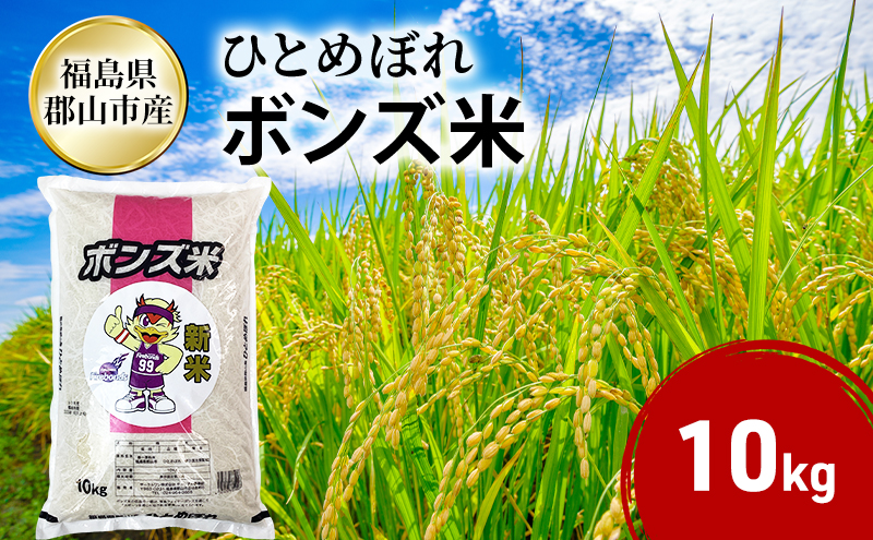 ボンズ米 ひとめぼれ 10kg 福島ファイヤーボンズ 米 お米 精米 白米 こめ コメ 令和7年産 令和7年 福島県 郡山市
