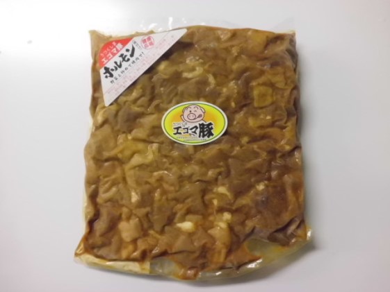 【ホルモン 総重量 2kg】福島県産 うつくしまエゴマ豚の味付ホルモン 1kg×2袋