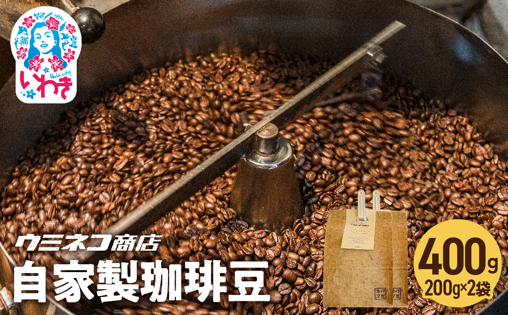 【自家焙煎珈琲豆】でーじまーさんブレンド 200g×２p | 自家焙煎珈琲豆 でーじまーさんブレンド 珈琲 コーヒー豆 ブレンドコーヒー 香り豊か 深煎り 中煎り お取り寄せ グルメ 大容量 ギフト プレゼント | US010-2p