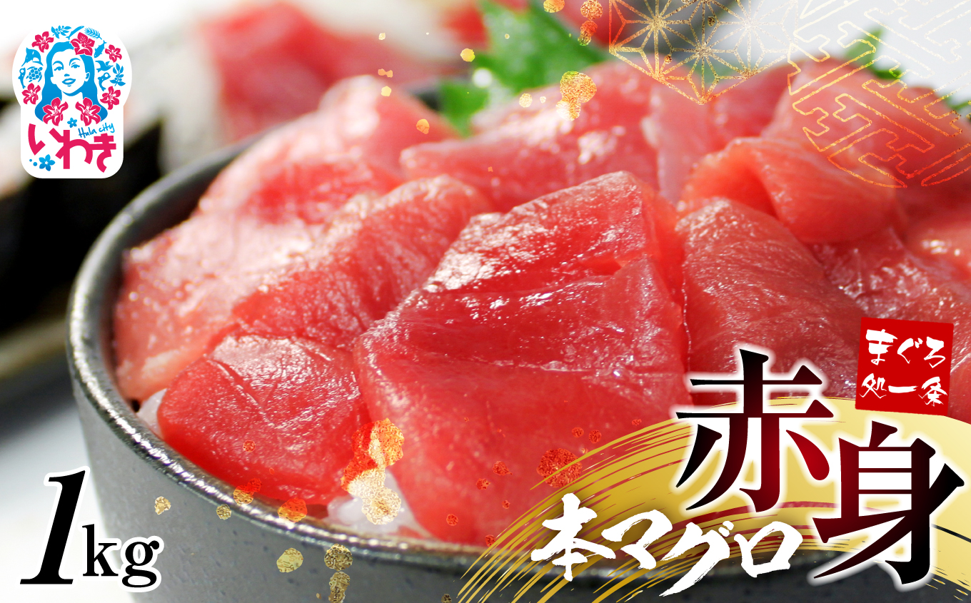 【単品】本マグロ赤身1kg　解凍レシピ付　1サクずつ真空包装【DG010】|いわき市 ふるさと納税 株式会社東日本貿易 鮪 本鮪 本まぐろ マグロ 刺し身 さしみ さかな 海鮮 寿司 解凍レシピ付