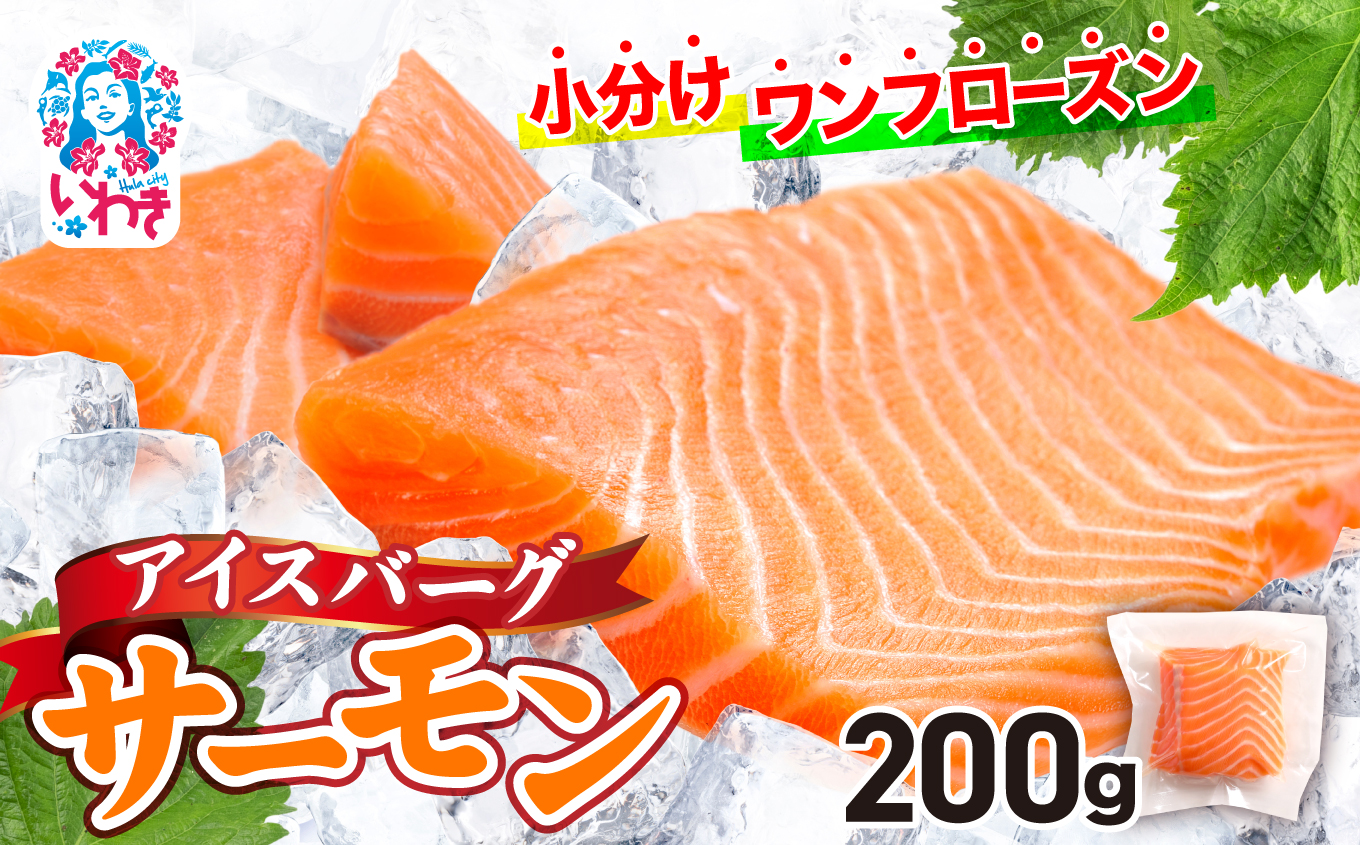 アイスバーグサーモン(アトランティックサーモン) 約200g(約200g×1袋) | サーモン ふるさと納税 サケ さけ しゃけ 刺し身 お刺身 個包装 さかな 魚介類 寿司【DK006-200g】