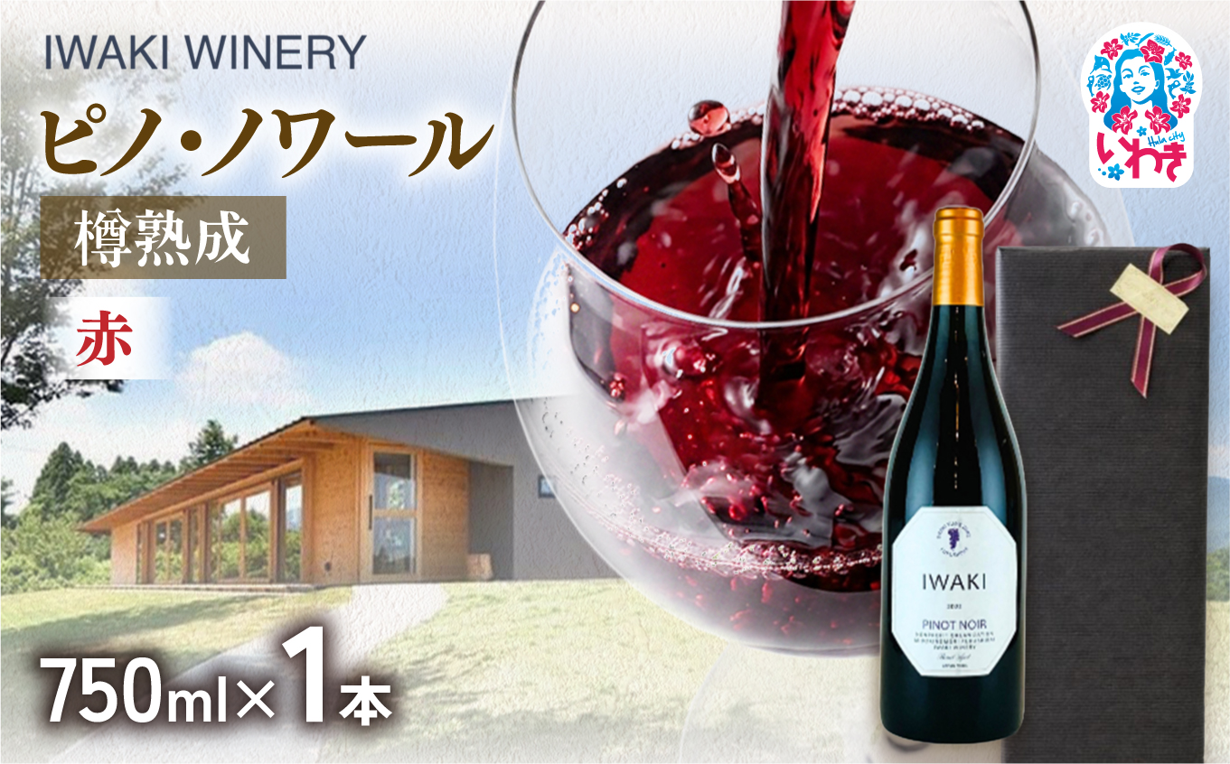 いわきワイナリー ピノノワール樽熟成 750ml×1本 | いわきワイナリー ピノノワール樽熟成 ピノノワール 赤ワイン いわき市 国産ワイン 日本ワイン 樽熟成ワイン 自社農園ぶどう ワイン ぶどう100％ 果実酒 国産ぶどう ワイナリー ワイン醸造 樽熟成 フルーティー アロマ | CR002