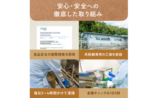 グルテンフリー 米粉で作った麺「う米めん」玄米タイプ12食入り F7X-0209