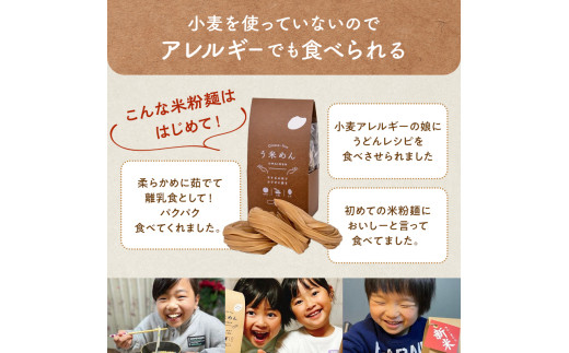 たっぷり入った グルテンフリー 米粉で作った麺「う米めん」玄米タイプ100食入り F7X-0211