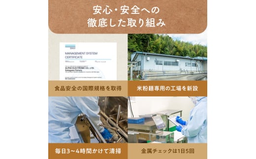 たっぷり入った グルテンフリー 米粉で作った麺「う米めん」玄米タイプ100食入り F7X-0211