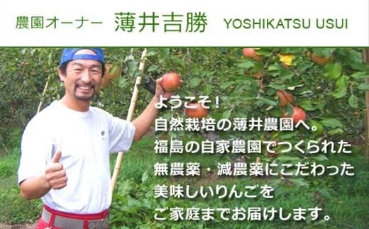 有機農薬使用・完全無肥料栽培「サン蜜こうとく」葉とらずりんご約3kg（11～12玉） F7X-0473