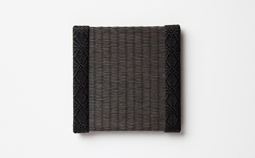 畳コースター 1枚 Sサイズ チャコール（麻の葉） 久保木畳店 TATAMIVILLAGE 須賀川市 福島 F7X-0568